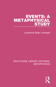 Events: A Metaphysical Study book cover