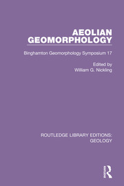 Aeolian Geomorphology: Binghamton Geomorphology Symposium 17 book cover