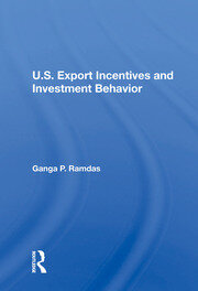 U.S. Export Incentives And Investment Behavior book cover