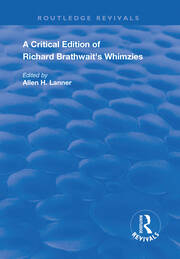 A Critical Edition of Richard Brathwait's Whimzies book cover