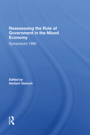 Reassessing/ Avail.hc.only! The Mixed Economy book cover