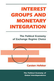 Interest Groups And Monetary Integration: The Political Economy Of Exchange Regime Choice book cover