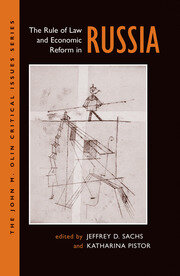 The Rule Of Law And Economic Reform In Russia book cover