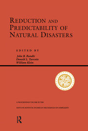 Reduction And Predictability Of Natural Disasters book cover