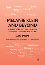 Melanie Klein and Beyond: A Bibliography of Primary and Secondary Sources book cover