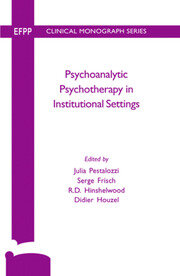 Psychoanalytic Psychotherapy in Institutional Settings book cover