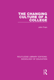 The Changing Culture of a College book cover