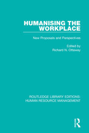 Humanising the Workplace: New Proposals and Perspectives book cover