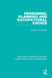 Personnel Planning and Occupational Choice book cover