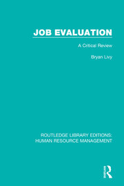 Job Evaluation: A Critical Review book cover