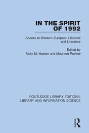 In the Spirit of 1992: Access to Western European Libraries and Literature book cover
