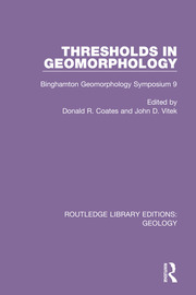 Thresholds in Geomorphology: Binghamton Geomorphology Symposium 9 book cover