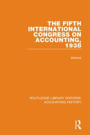 The Fifth International Congress on Accounting, 1938 book cover
