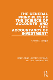 'The General Principles of the Science of Accounts' and 'The Accountancy of Investment' book cover