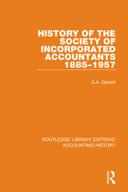History of the Society of Incorporated Accountants 1885-1957 book cover