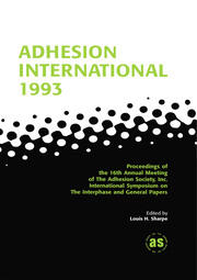 Adhesion International 1993 book cover