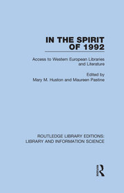 In the Spirit of 1992: Access to Western European Libraries and Literature book cover