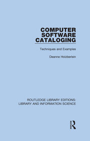 Computer Software Cataloging: Techniques and Examples book cover
