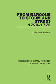 From Baroque to Storm and Stress 1720-1775 book cover