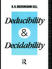 Deducibility and Decidability book cover