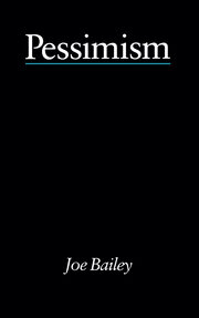 Pessimism - Bailey book cover