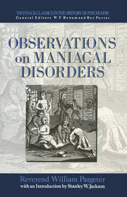 Observations on Maniacal Disorder book cover