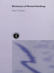 Dictionary of Mental Handicap book cover