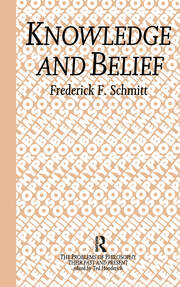 Knowledge and Belief book cover