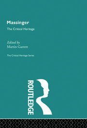 Massinger book cover
