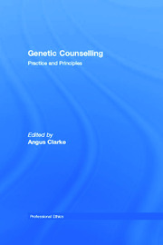 Genetic Counselling: Practice and Principles book cover