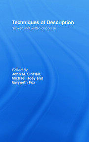 Techniques of Description: Spoken and Written Discourse book cover