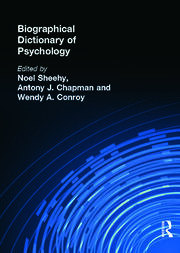 Biographical Dictionary of Psychology book cover