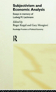 Subjectivism and Economic Analysis book cover