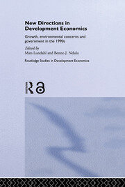 New Directions in Development Economics: Growth, Environmental Concerns and Government in the 1990s book cover