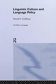 Linguistic Culture and Language Policy book cover