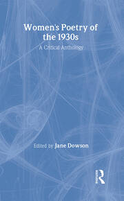 Women's Poetry of the 1930s: A Critical Anthology book cover