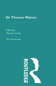 Sir Thomas Malory: The Critical Heritage book cover