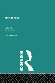 Ben Jonson: The Critical Heritage book cover