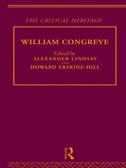 William Congreve: The Critical Heritage book cover