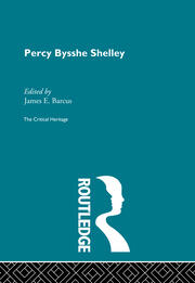 Percy Bysshe Shelley: The Critical Heritage book cover