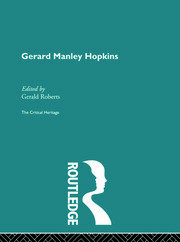 Gerard Manley Hopkins: The Critical Heritage book cover