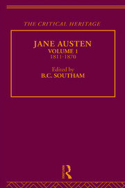 Jane Austen: The Critical Heritage Volume 1 1811-1870 book cover
