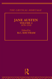 Jane Austen: The Critical Heritage Volume 2 1870-1940 book cover