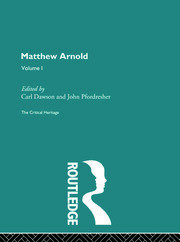Matthew Arnold: The Critical Heritage Volume 1 Prose Writings book cover