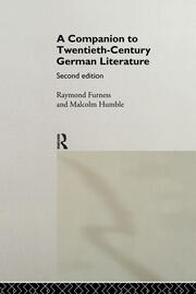 A Companion to Twentieth-Century German Literature book cover