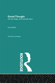 Greek Thought and the Origins of the Scientific Spirit book cover