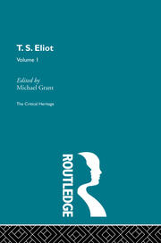 T.S. Eliot Volume I book cover