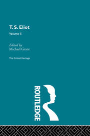 T.S. Eliot Volume 2 book cover