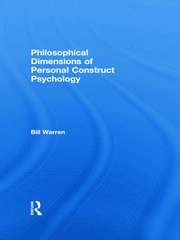 Philosophical Dimensions of Personal Construct Psychology book cover