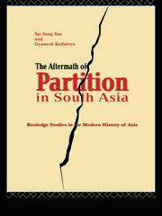 The Aftermath of Partition in South Asia book cover